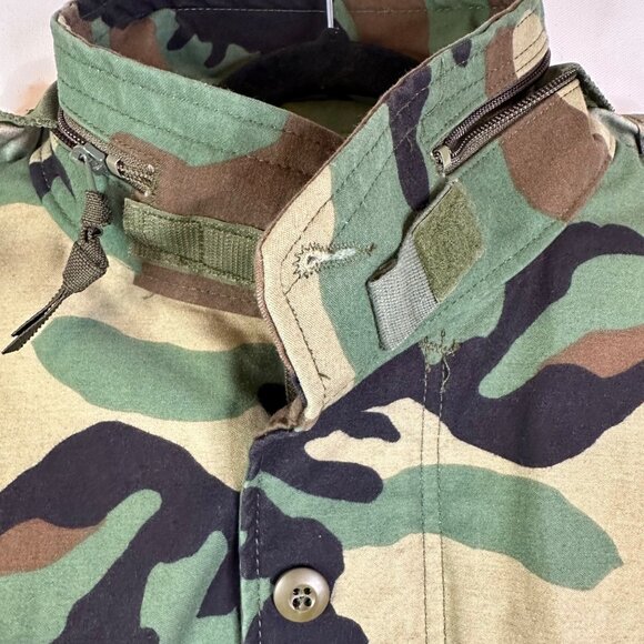 Vintage Military Coat, Cold Weather, Field Woodland Camouflage Pattern Sz L Reg - Picture 4 of 16